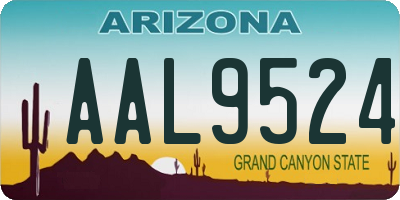 AZ license plate AAL9524