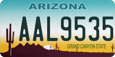 AZ license plate AAL9535