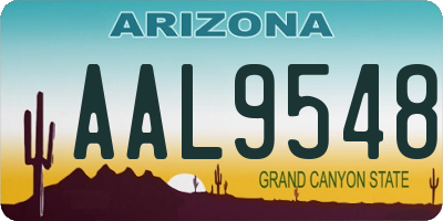 AZ license plate AAL9548