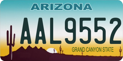 AZ license plate AAL9552