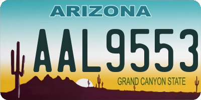 AZ license plate AAL9553