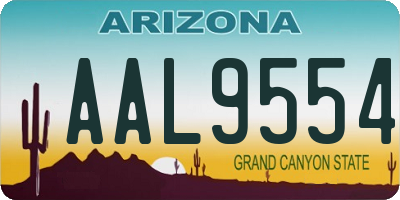 AZ license plate AAL9554