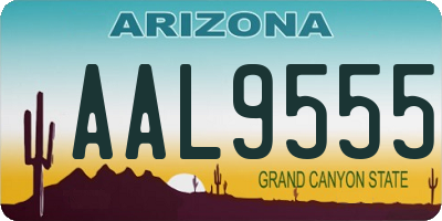 AZ license plate AAL9555