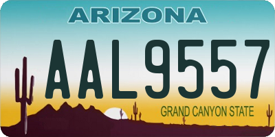 AZ license plate AAL9557