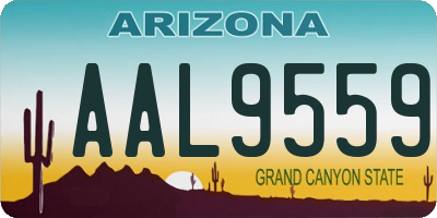 AZ license plate AAL9559