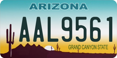 AZ license plate AAL9561