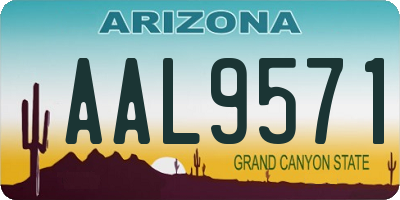 AZ license plate AAL9571