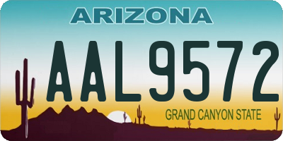 AZ license plate AAL9572