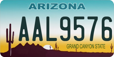 AZ license plate AAL9576