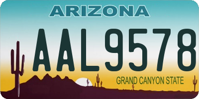 AZ license plate AAL9578