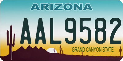 AZ license plate AAL9582