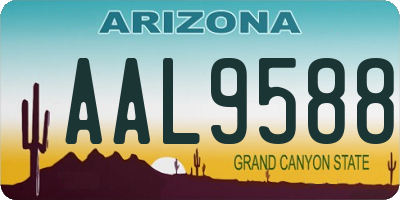 AZ license plate AAL9588