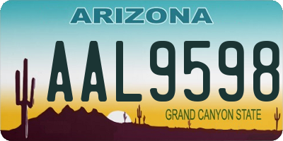 AZ license plate AAL9598