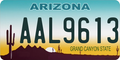 AZ license plate AAL9613