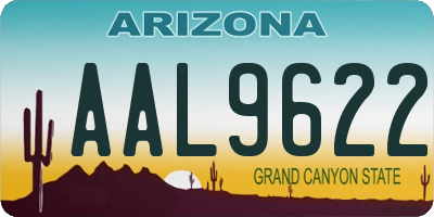 AZ license plate AAL9622