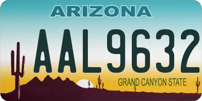 AZ license plate AAL9632