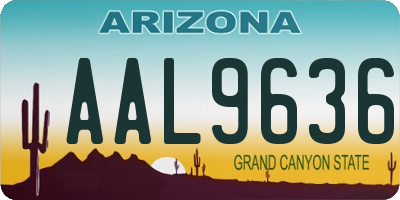 AZ license plate AAL9636