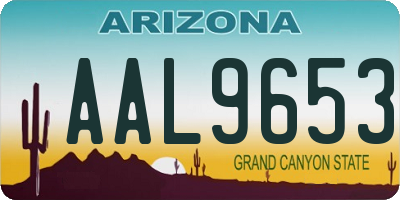 AZ license plate AAL9653