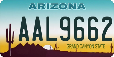 AZ license plate AAL9662
