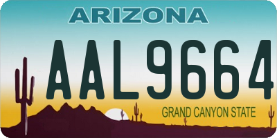 AZ license plate AAL9664