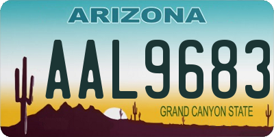 AZ license plate AAL9683