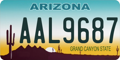 AZ license plate AAL9687