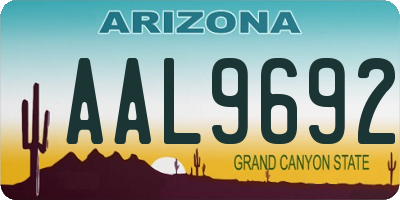 AZ license plate AAL9692