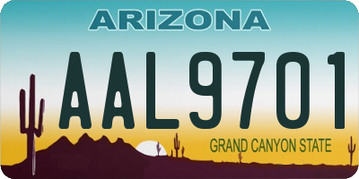 AZ license plate AAL9701