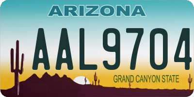 AZ license plate AAL9704