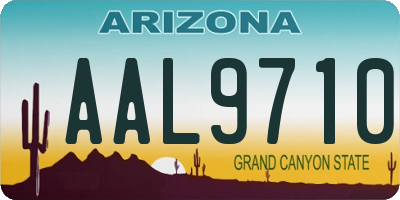 AZ license plate AAL9710