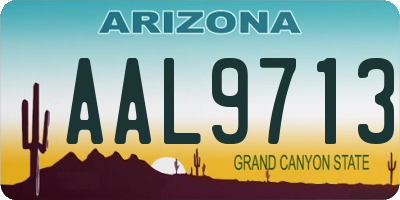 AZ license plate AAL9713