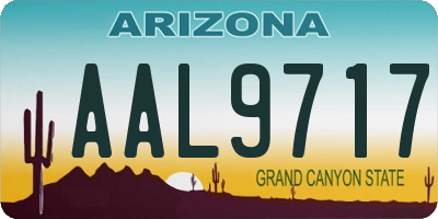 AZ license plate AAL9717