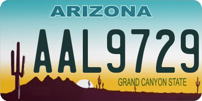 AZ license plate AAL9729