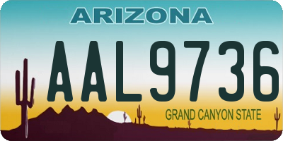 AZ license plate AAL9736