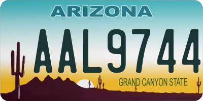 AZ license plate AAL9744