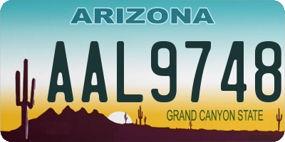 AZ license plate AAL9748