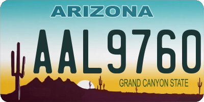 AZ license plate AAL9760