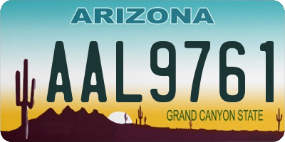 AZ license plate AAL9761
