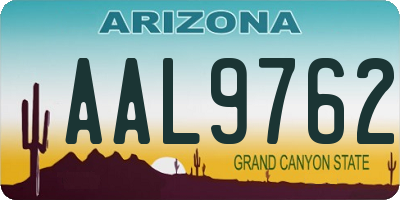 AZ license plate AAL9762