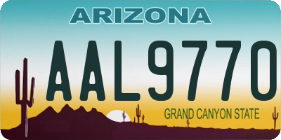 AZ license plate AAL9770