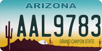 AZ license plate AAL9783