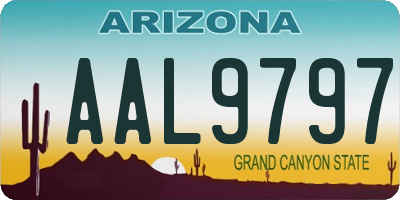 AZ license plate AAL9797