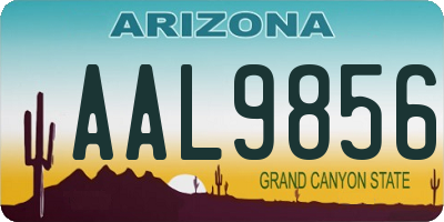 AZ license plate AAL9856