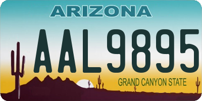 AZ license plate AAL9895