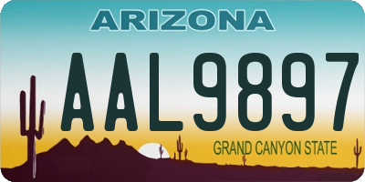 AZ license plate AAL9897