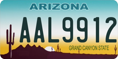 AZ license plate AAL9912