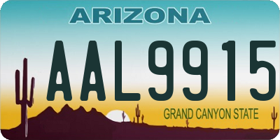 AZ license plate AAL9915