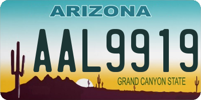 AZ license plate AAL9919