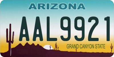 AZ license plate AAL9921