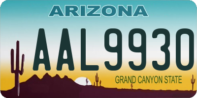 AZ license plate AAL9930